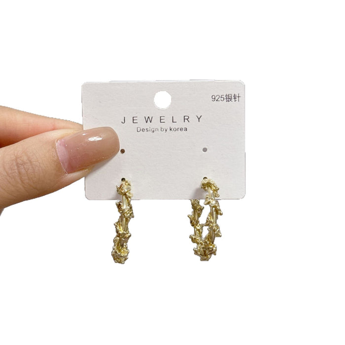 Wholesale Versatile and exquisite geometric irregular circle earrings with fashionable temperament and trendy ear accessories