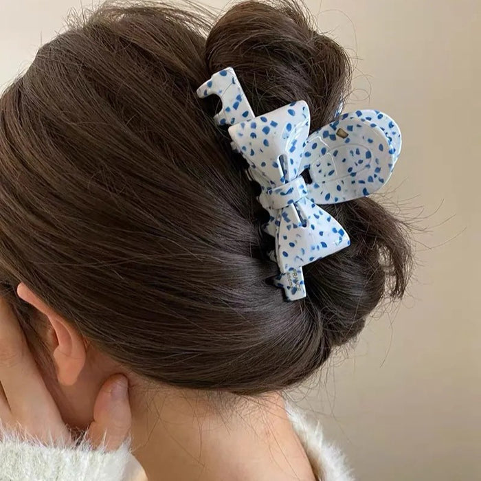 Wholesale Sweet bow, vinegar clip, niche design, cute shark clip, hair clip