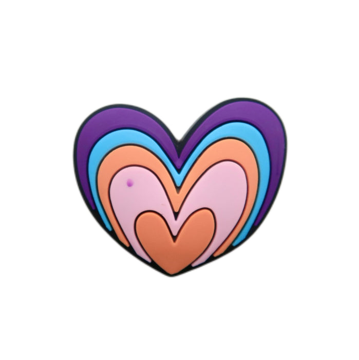 Wholesale Love Hole Shoes Flower Shoes Buckle DIY Removable Decorative Accessories Wholesale PVC Soft Rubber