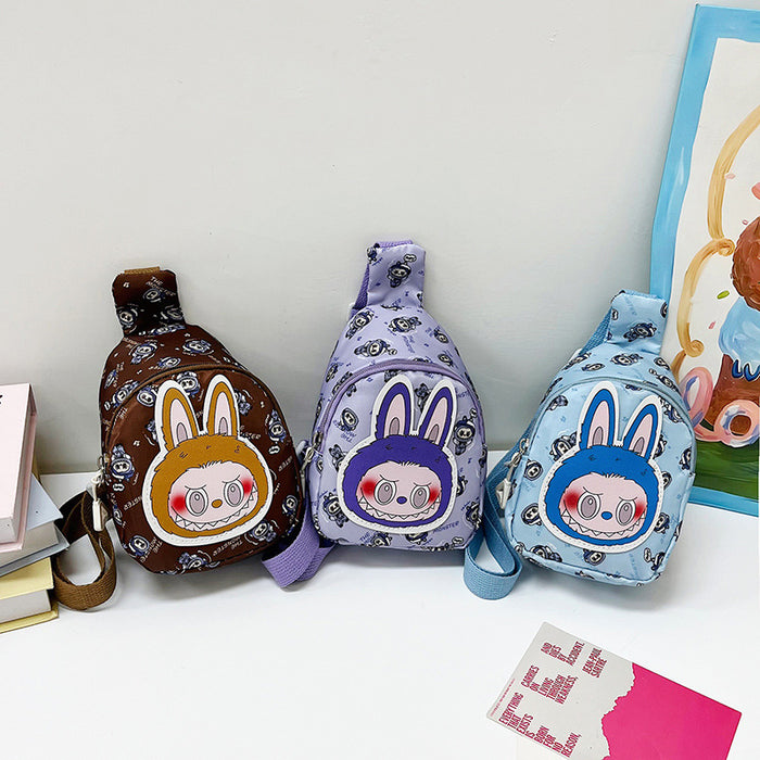 Wholesale Cute cartoon chest bag for children, fashionable crossbody bag, casual backpack, travel small chest bag