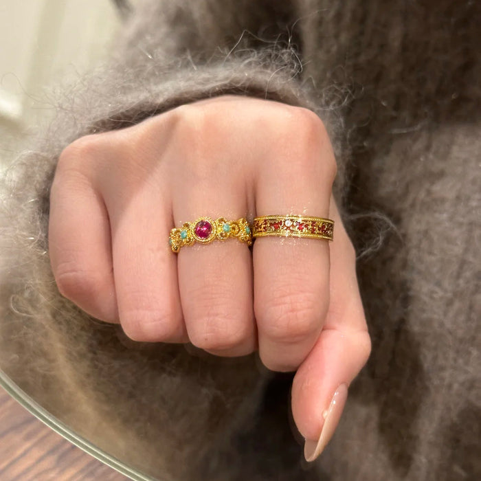 Wholesale Fashionable and exquisite ring, niche retro, light luxury temperament, versatile ring