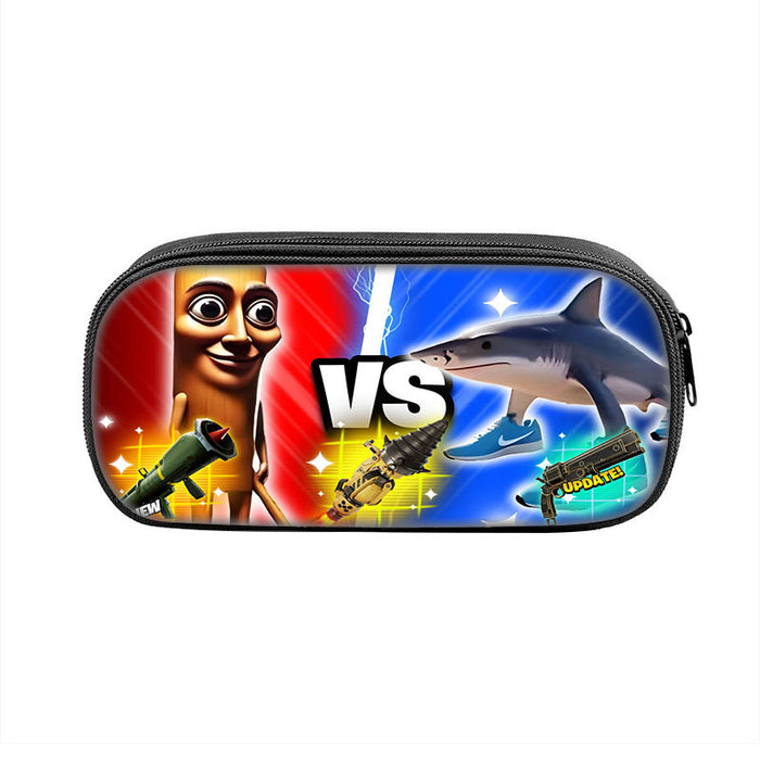 Wholesale  Printed Pencil Bag Brain Shark Student Stationery Bag