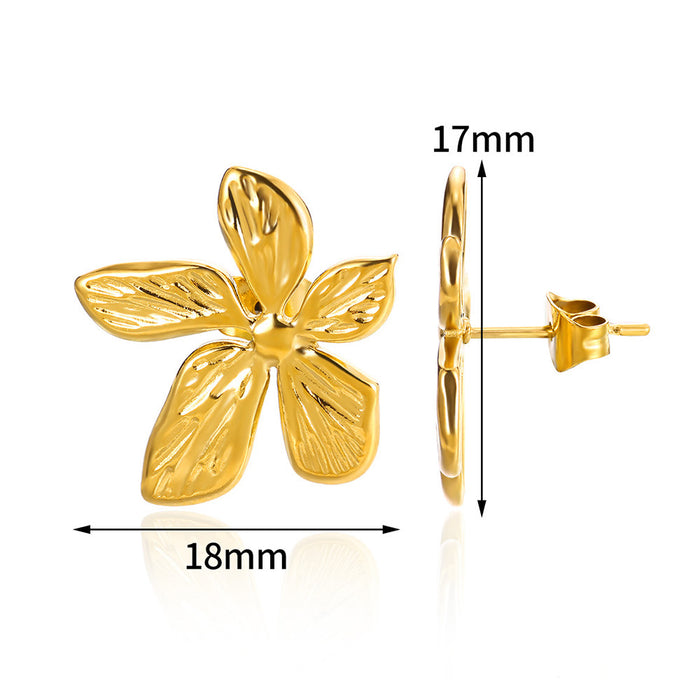 Wholesale Flower DesignEarrings Retro Simple Stainless Steel New Earrings
