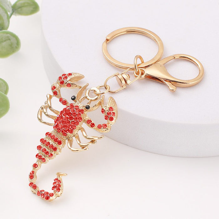 Wholesale Chic Rhinestone Keychain Zinc Alloy Bag Charm Gift