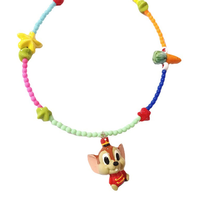 Wholesale Cartoon Funny Chipmunk  Fashion Necklace Collarbone Chain Short Necklace