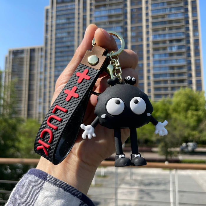 Wholesale Keychain, soft rubber pendant, cute cartoon backpack decoration, car keychain ring