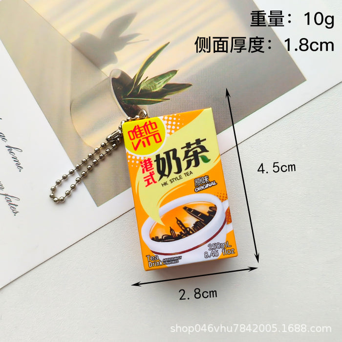 Wholesale Simulated boxed beverage bead chain pendant