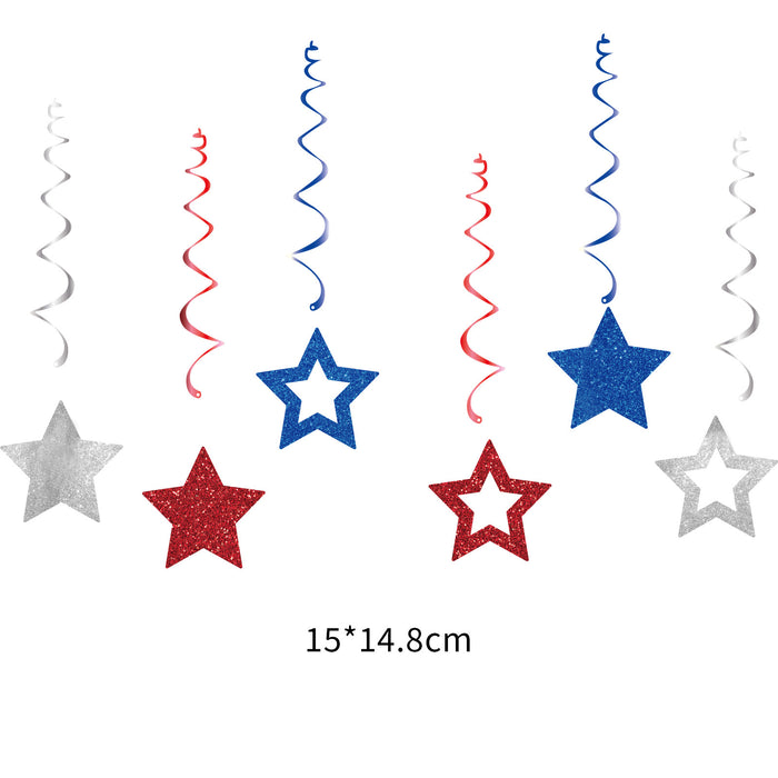 Wholesale Celebration decoration venue decoration supplies, triangular flag, spiral hanging decoration, honeycomb set