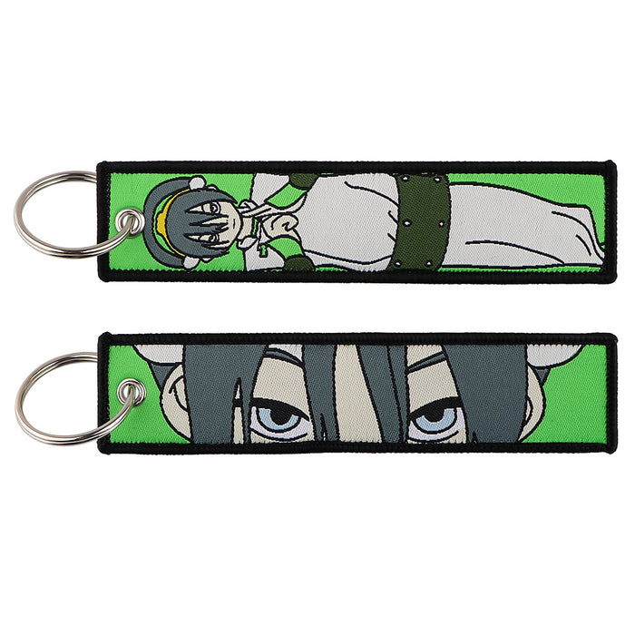 Wholesale Cloth Keychain Lanyard Trendy Woven Label Design Travel Souvenir Gift Boutique Resale Keychain Accessory