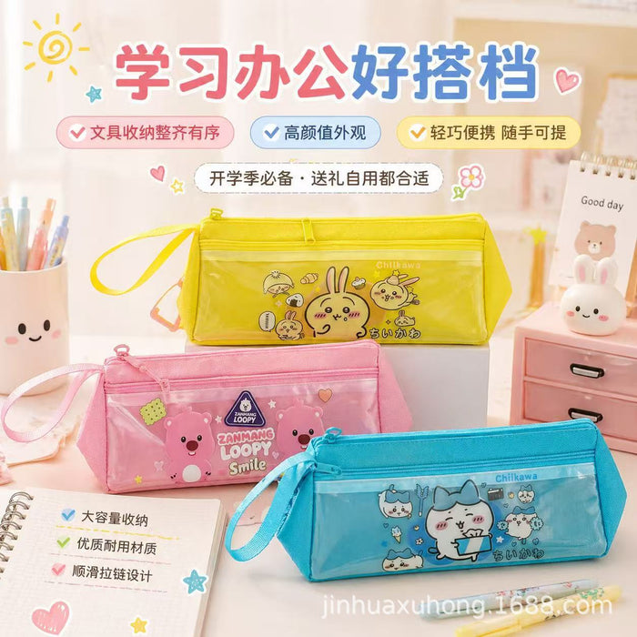 Wholesale Cute Cartoon Pencil Case for Girls Oxford Cloth Large Capacity School Supply Gift