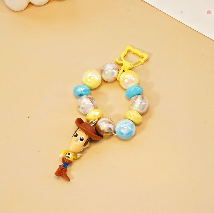 Wholesale Plastic Cartoon Colorful Beaded Keychain JDC-KC-XNWR001