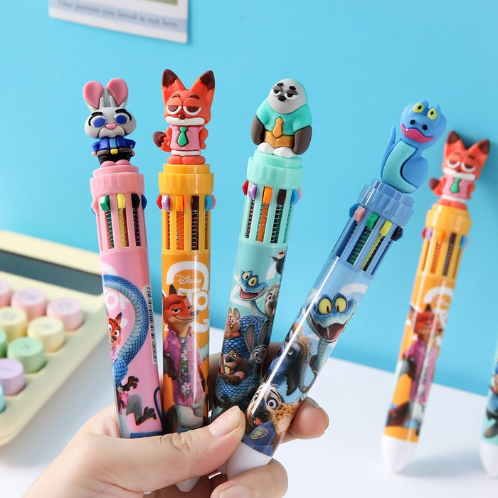 Wholesale Cute cartoon 10-color ballpoint pen