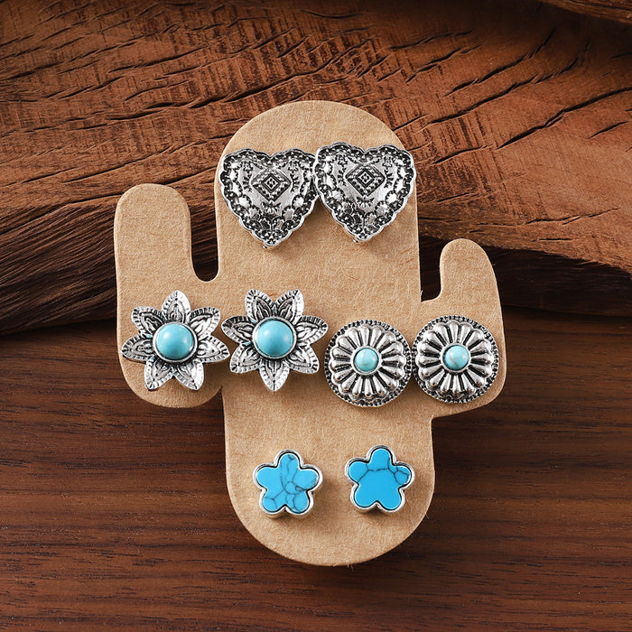 Wholesale 2pcs vintage multi-style suit earrings