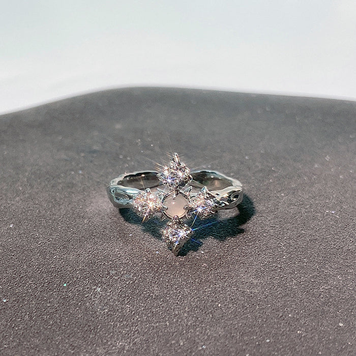 Wholesale High end niche design ring, cross shaped opening personalized ring