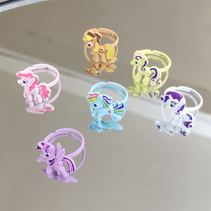 Wholesale Pony Ring Female Cute Cartoon Sweet Children  Adjustable Tail Ring