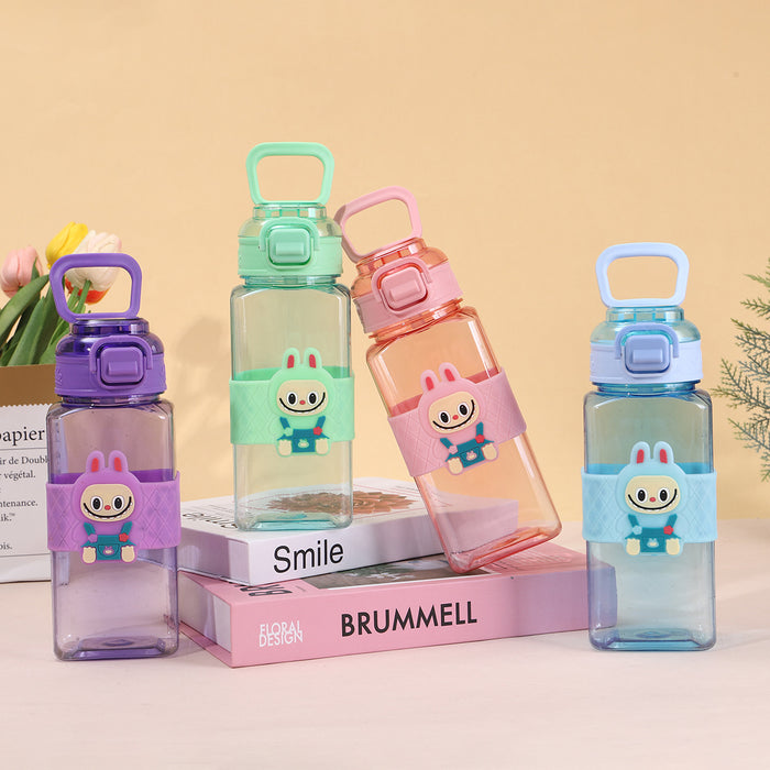 Wholesale Large Capacity Silicone Square Cup Cartoon Tumblers