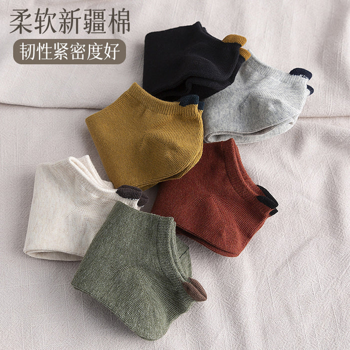 Wholesale Socks absorb sweat, pure cotton short socks, low cut versatile, couple invisible socks, boat socks