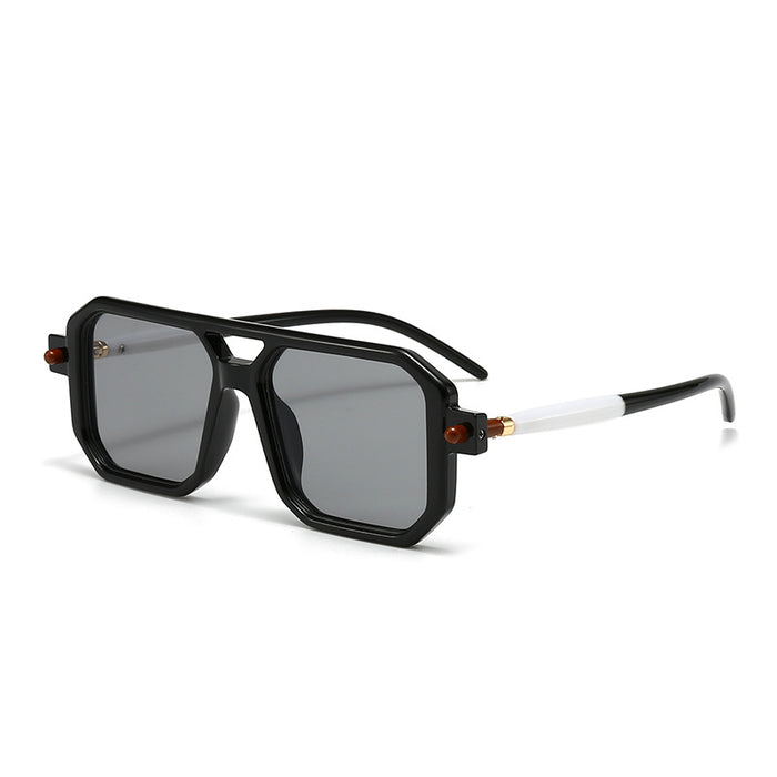 Wholesale square large frame sunglasses trendy double beam sunglasses