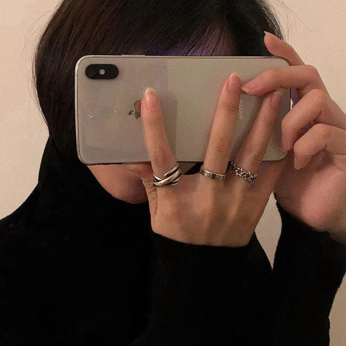 Wholesale Open Ring Women's Fashion Tail Ring Men's Cold Style Adjustable Couple Ring