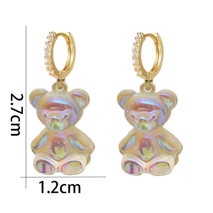Wholesale Pendant zircon earrings, niche design, versatile earrings, fashionable earrings, temperament
