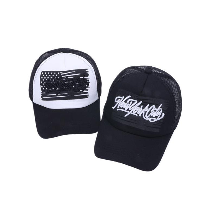 Wholesale Embroidered baseball cap, summer color blocked mesh cap, men's and women's outdoor casual fishing duckbill cap