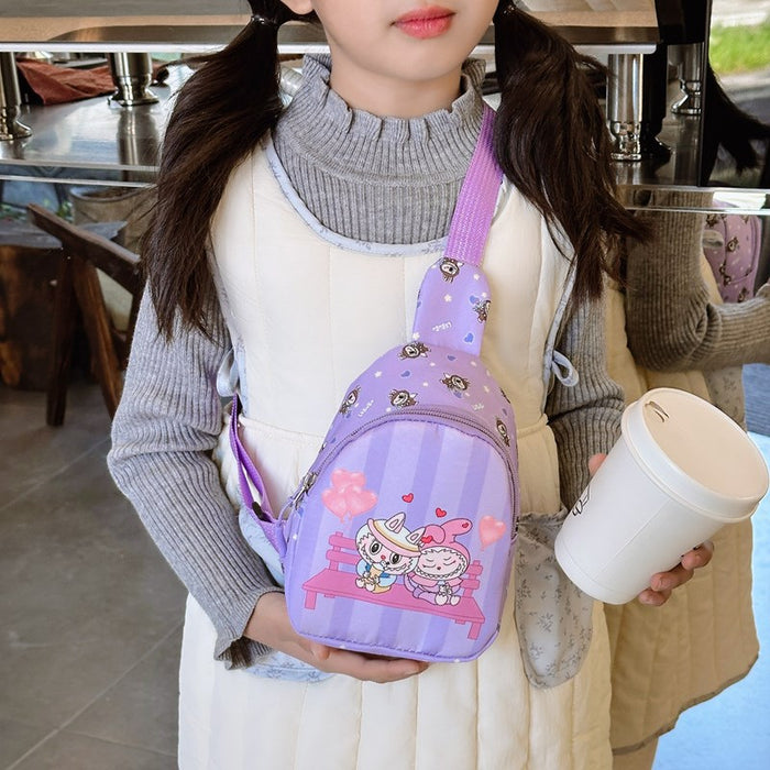 Wholesale Children's chest bag cartoon printed crossbody bag change shoulder bag wholesale
