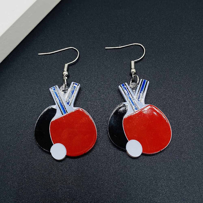 Wholesale Baseball Earrings Basketball Football Rugby Jersey Acrylic Earrings Jewelry Sports Events