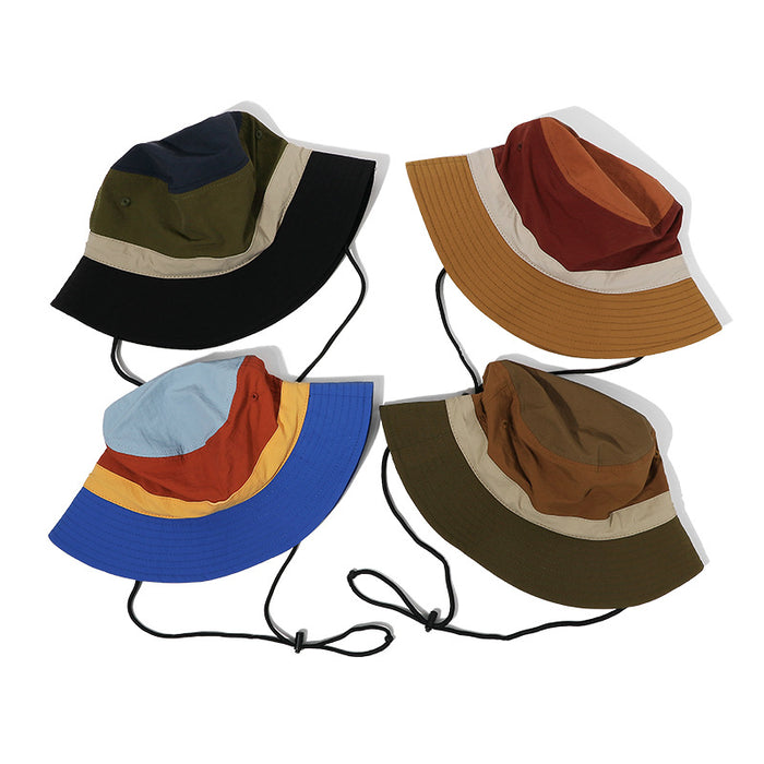 Wholesale Sunscreen hat, drawstring fisherman hat, straight tube storage, foldable crossbody bag, basin hat