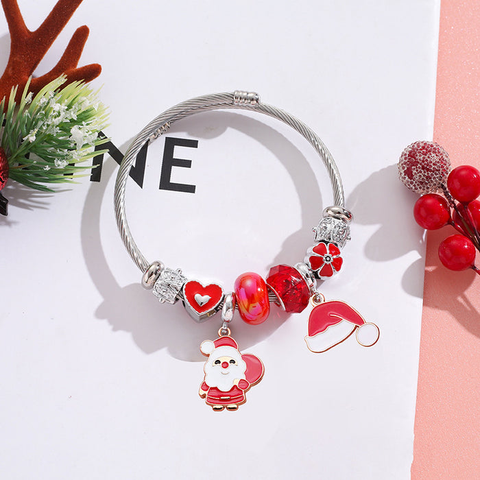 Wholesale Stainless Steel Beaded Bracelet Christmas Gift MOQ≥2