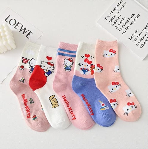 Wholesale Cartoon Cute Mid-tube Boat Socks