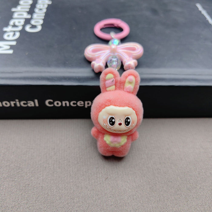 Wholesale Flocked Keychain Bag Bow Phone Ins Pendant Best Friend Gift Cute Plush Toy