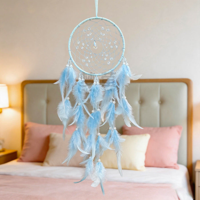 Wholesale Purple Feather Dream Catcher Pendant for Girls Bedroom Home Decor Accent MOQ≥2
