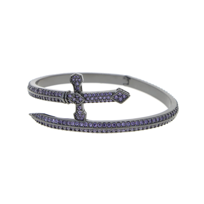 Wholesale Black Gold Purple Stone Copper Bracelet JDC-BT-YiZhe001