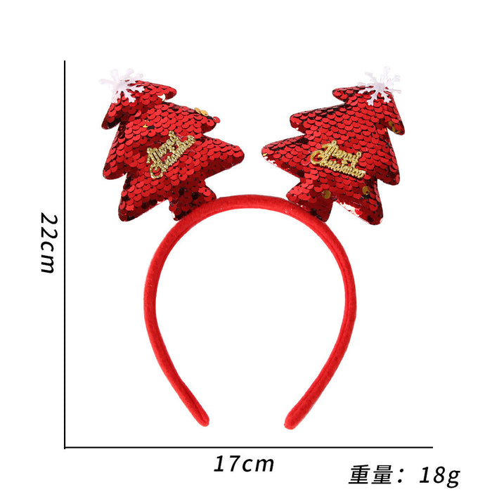 Wholesale Plastic Christmas Headbands With Antler And Star Design For Kids Party Hair Accessory