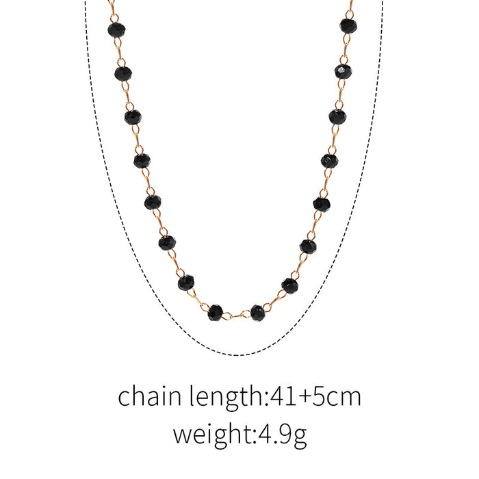 Wholesale New jewelry simple alloy zircon necklace fashionable and versatile collarbone chain necklace