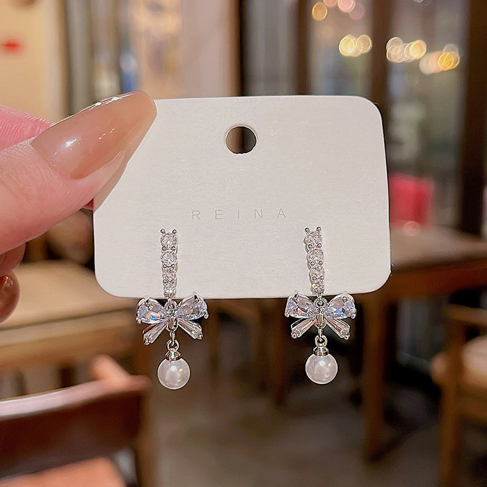 Wholesale Zircon Pearl Earrings