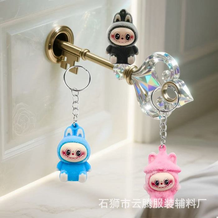 Wholesale 30pcs Flocking cute pendant keychain bag ornament creative plush gift