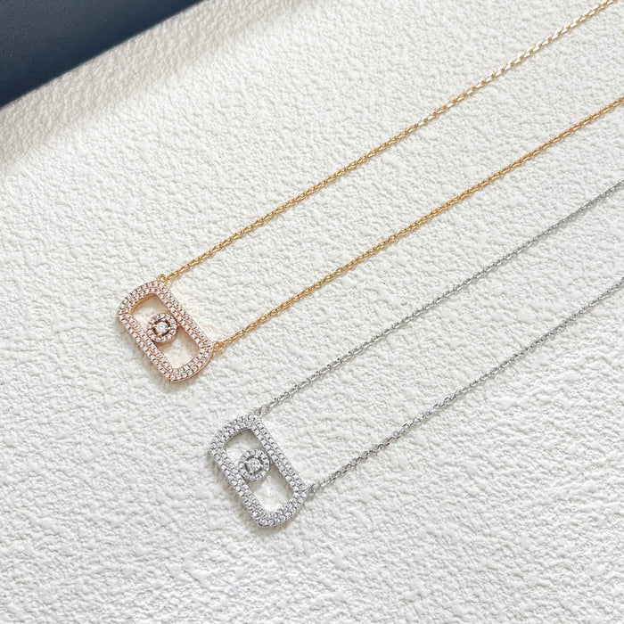 Wholesale Paper clip, pin, necklace, colorfast, female silver, starry sky, collarbone chain, neck chain