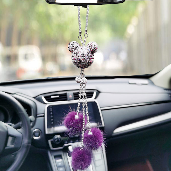 Wholesale Crystal Car pendant cross-border Diamond car creative Car Mirror head pendant