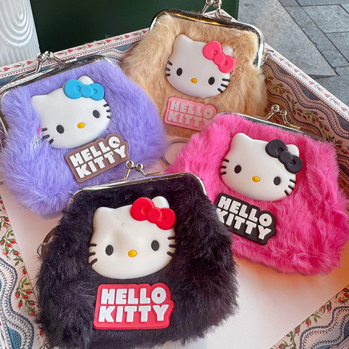 Wholesale Cute cartoon cat wallet girly cute new product new plush storage wallet
