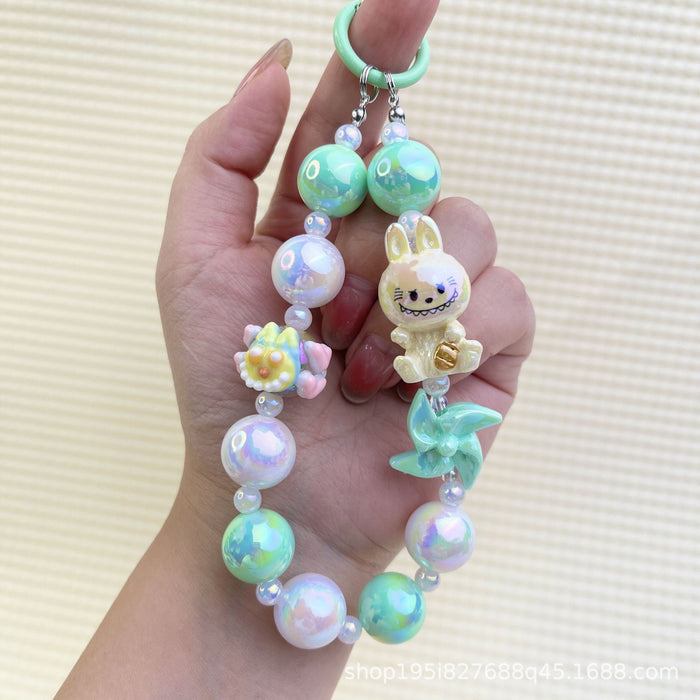 Wholesale Creative Cartoon Hand-painted Beads Mobile Phone Hanging Chain Bag Decorative Pendant DIY Accessories for Girlfriends