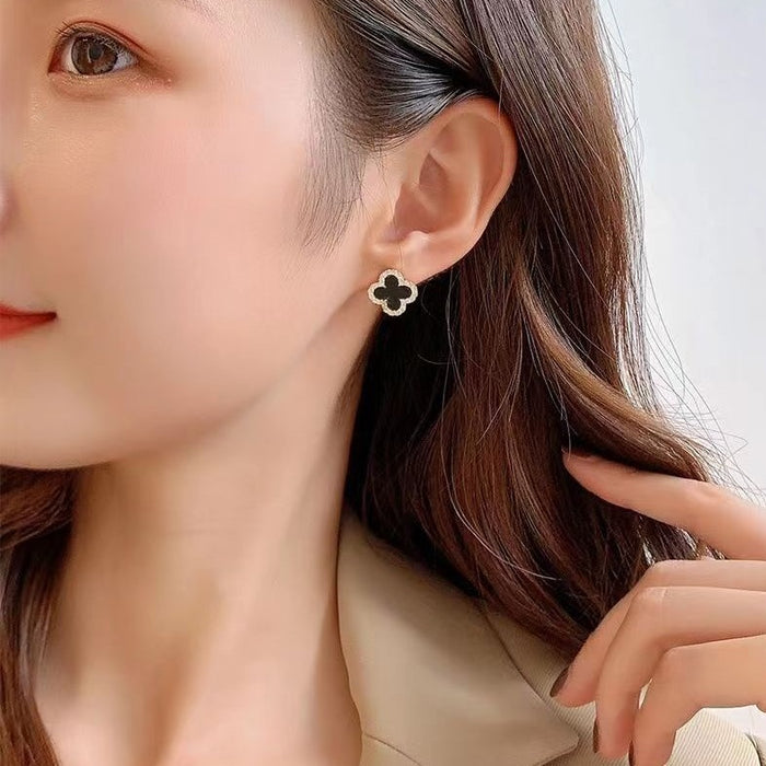 Wholesale Full Diamond Korean Temperament Earrings JDC-ES-Haow001