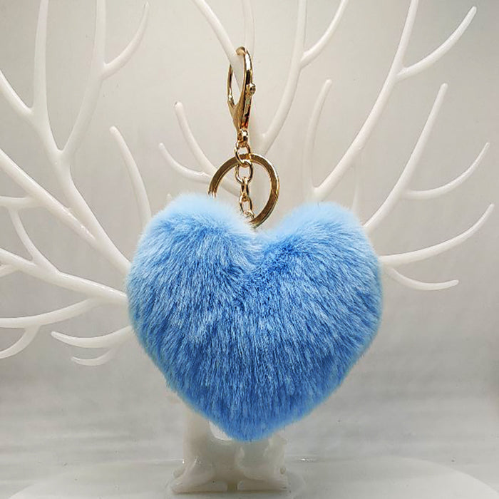 Wholesale Love Heart Plush Peach Heart Keychain Car Keychain Plush Pendant
