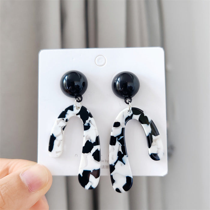 Wholesale Irregular acrylic oil painting earrings
