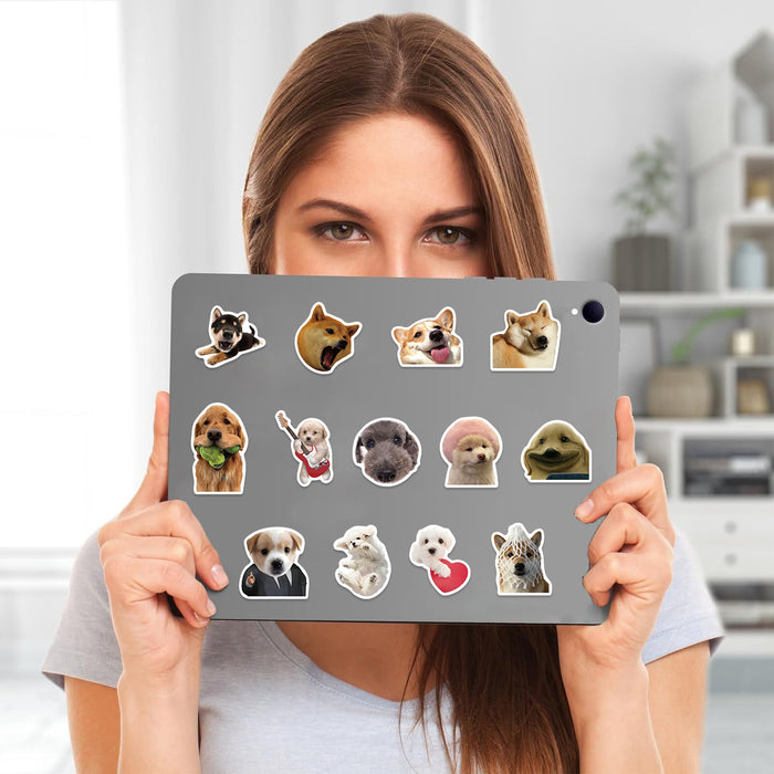 Wholesale 50pcs Puppy Emoji Graffiti Waterproof Stickers