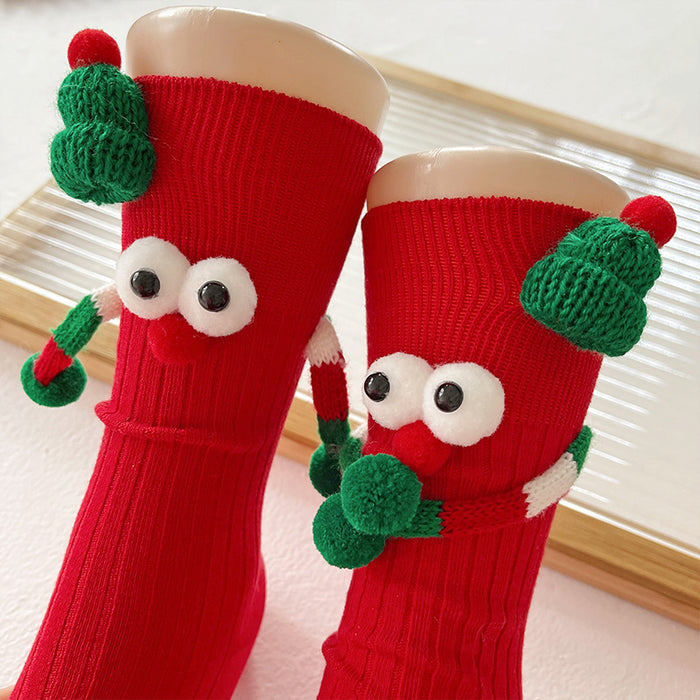 Wholesale  socks female Red couple gift mid-calf socks New Year cute