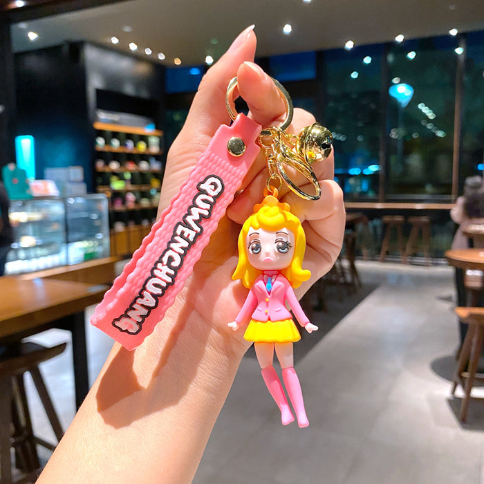 Wholesale Cartoon Princess Silicone Keychain Decorative Bag Charm MOQ≥2