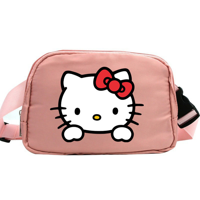 Wholesale Cat Cartoon Waterproof Sports Chest Bag  Versatile Crossbody Bag for Running with Phone Shoulder Bags
