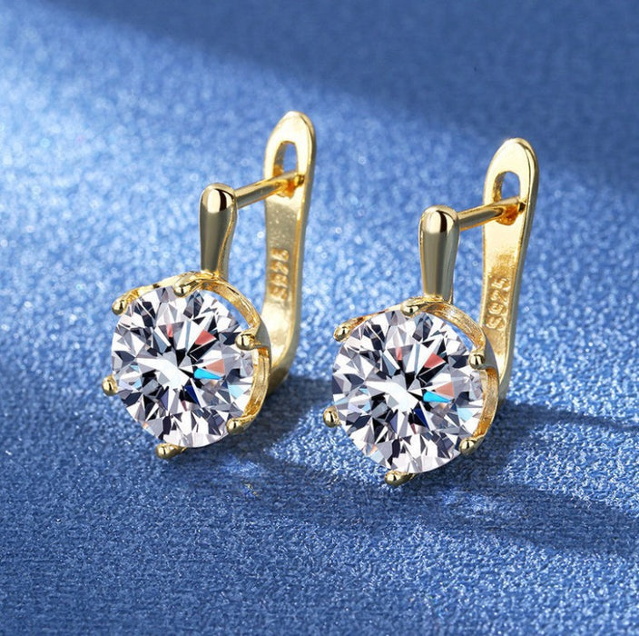 Wholesale Trendy Crown Earrings Copper Electroplated Jewelry Accessory for Resale