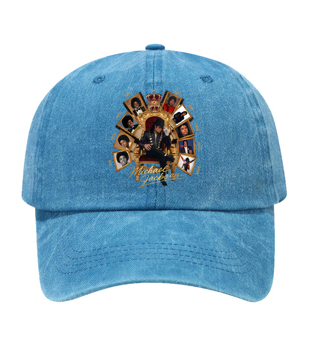 Wholesale Michael son Memorial Washed Baseball Cap Retro Embroidered Peaked Cap Trendy Everyday Gift